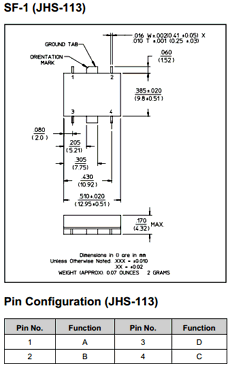 JHS-113PIN datasheet