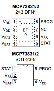 MCP73831T datasheet