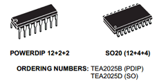 TDA2025B datasheet