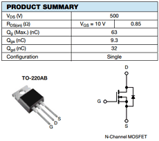 IRF840 datasheet